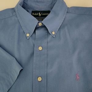 Ralph Lauren Short Sleeve Shirt button down Classic Cut excellent condition 👌